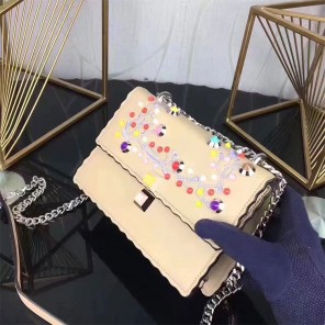 2017 Fendi KAN I SMALL Shoulder bag in calfskin leather 9670