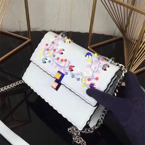 2017 Fendi KAN I SMALL Shoulder bag in calfskin leather 9670