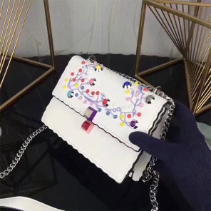 2017 Fendi KAN I SMALL Shoulder bag in calfskin leather 9670