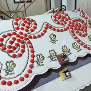 2017 Fendi KAN I handbag in calfskin leather A6205388