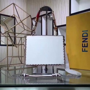 2017 Fendi KAN I handbag in calfskin leather A6205388