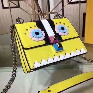 2017 Fendi SMALL KAN I bag in calfskin leather 8M03819