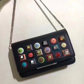 2017 Fendi WALLET ON CHAIN in leather 8M03469