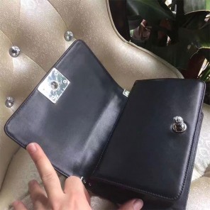 2017 Le Boy Chanel Flap Shoulder Bag Original Lambskin Leather A67085 Black
