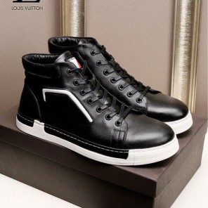 2017 Louis Vuitton men Sneakers shoes in Calfskin Leather inside Lambskin leather