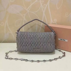 2017 MiuMiu Shoulder Tote Bag in Sheepskin leather 5BD417