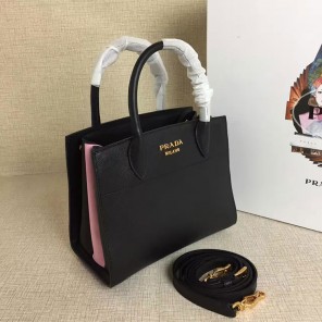 2017 Prada Original Calfskin Leather Medium Tote Shoulder Bag 1BA071