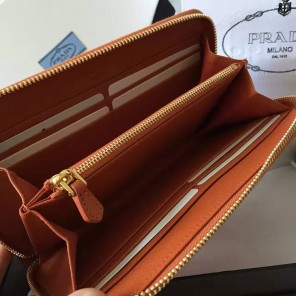 2017 Prada Zip Around Wallet Original leather 1M0506