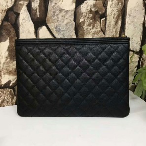 2018 Chanel Banquet Clutch Original Caviar Leather A80560 Black