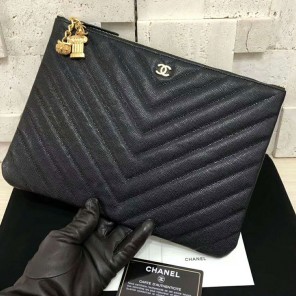 2018 Chanel Case Original Grained lambskin