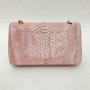 2018 Chanel Classic Flap Bag Original Python Leather