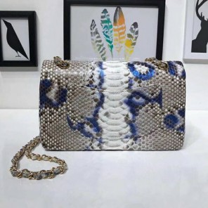 2018 Chanel Classic Flap Bag Original Python Leather