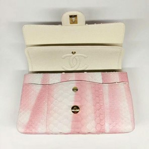 2018 Chanel Classic Flap Bag Original Python Leather