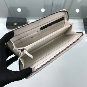 2018 Chanel Matelasse Zip Around Wallet Original Leather