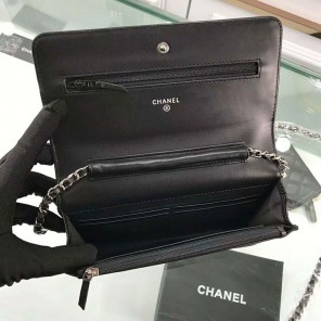 2018 Chanel WOC A33814 Original Caviar Leather Mini Flap Bag