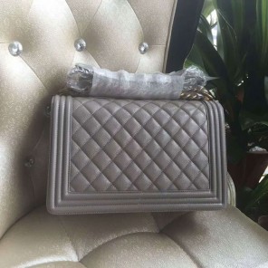 2018 Le Boy Chanel Flap Shoulder Bag in Original Caviar Leather A67088