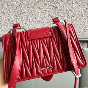 2018 Miu Miu LADY MATELASSE LEATHER SHOULDER BAG
