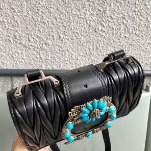 2018 Miu Miu LADY MATELASSE LEATHER SHOULDER BAG