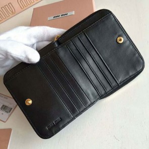 2018 Miu Miu MADRAS GOAT LEATHER WALLET