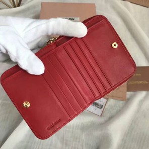 2018 Miu Miu MADRAS GOAT LEATHER WALLET