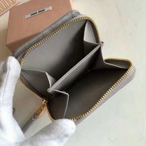 2018 Miu Miu MADRAS GOAT LEATHER WALLET