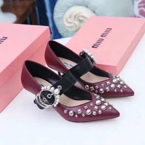 2018 Miu Miu women shoes in Calfskin