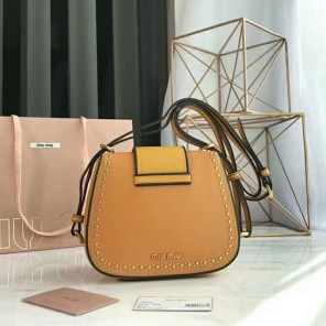 2018 MiuMiu MADRAS LEATHER MIU MIU DAHLIA BAG