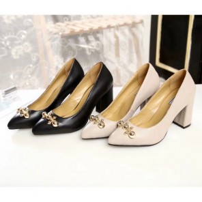 2018 Prada women shoes in Lambskin leather