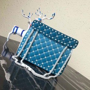 2018 VALENTINO FREE ROCKSTUD SPIKE MEDIUM CHAIN BAG