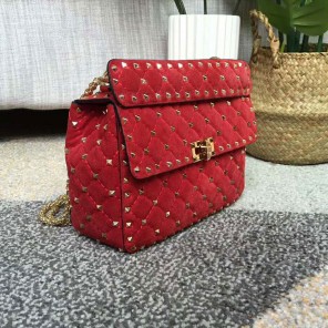 2018 VALENTINO MEDIUM ROCKSTUD SPIKE CHAIN BAG 0122