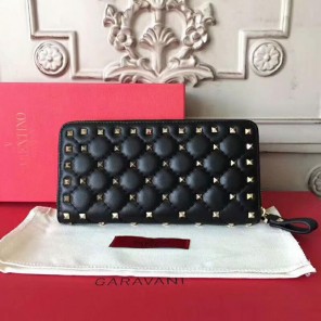 2018 Valentino Garavani Rockstud Spike wallet