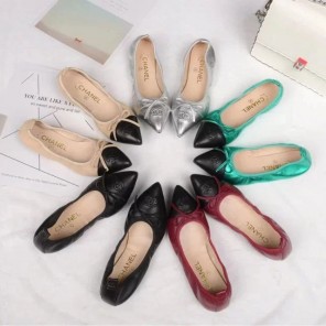 2018 chanle women shoes in Lambskin