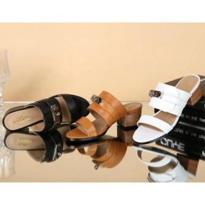 2018 hermes women Sandal in Lambskin leather