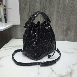2018 valentino Rockstud Spike Bucket Bag