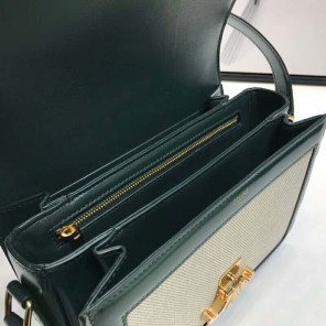 2019 Celine MEDIUM TRIOMPHE BAG IN TEXTILE AND NATURAL CALFSKIN