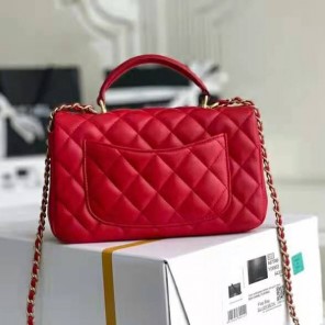 2021 Chanel mini flap bag with top handle