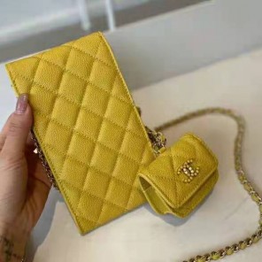 2021 Chanel phone and airpods case with chain