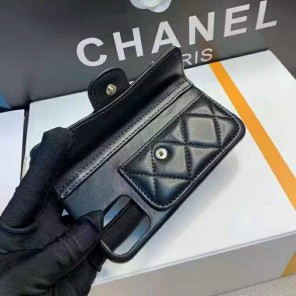 2021 chanel classic case for iphone xii pro max with chain