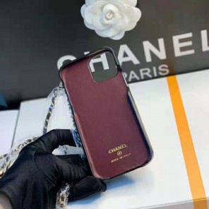 2021 chanel classic case for iphone xii pro max with chain
