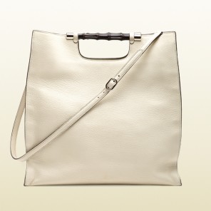 Bamboo daily leather tote