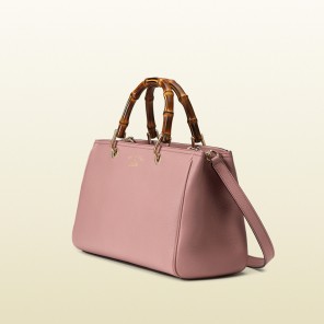 Bamboo shopper leather tote