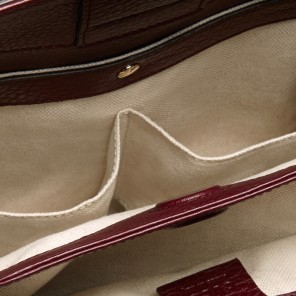 Bamboo shopper leather tote