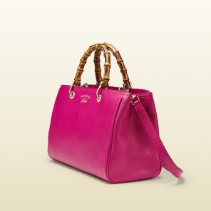 Bamboo shopper leather tote