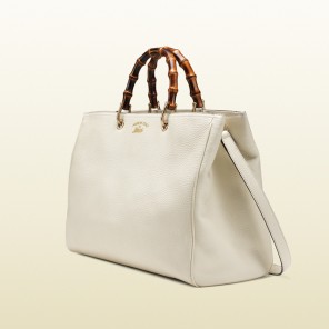 Bamboo shopper leather tote