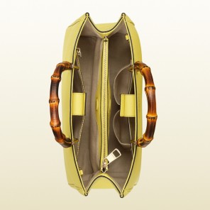 Bamboo shopper leather tote