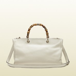 Bamboo shopper leather tote