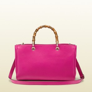 Bamboo shopper leather tote