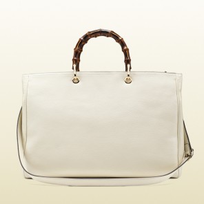 Bamboo shopper leather tote