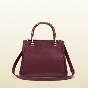 Bamboo shopper leather tote