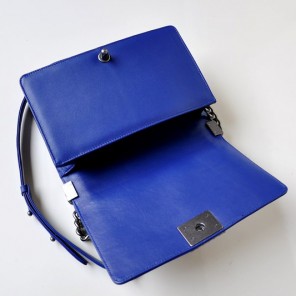 Boy Chanel Flap Shoulder Bag Sheepskin Leather with Horsehair A67759 Blue